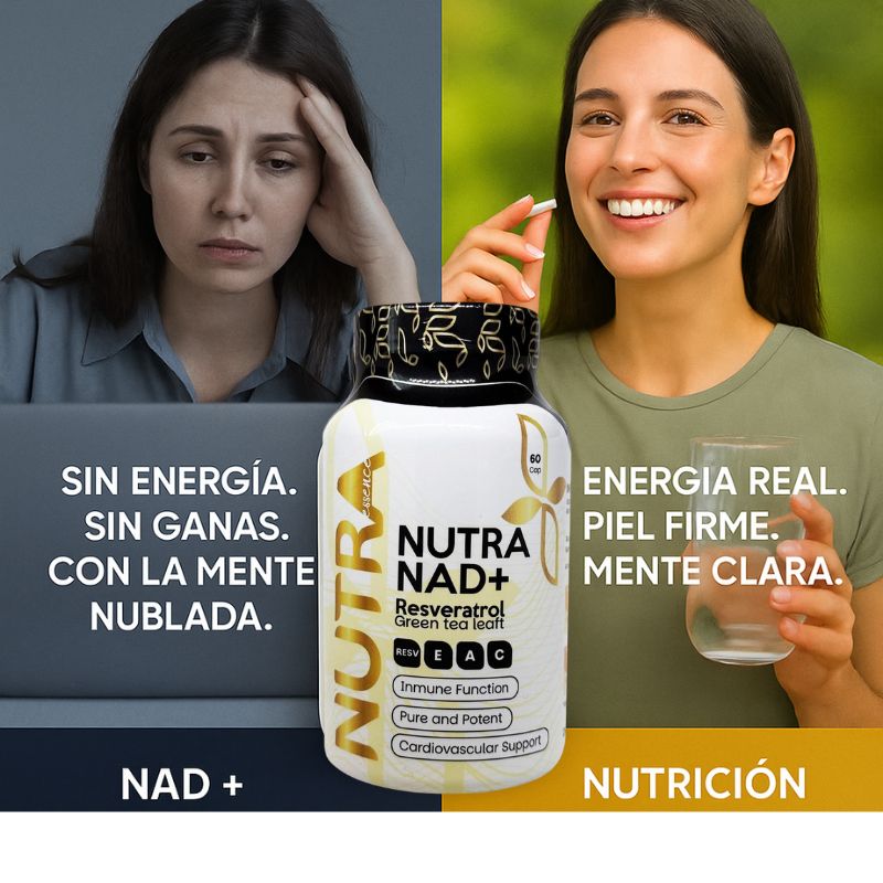 Nutra NAD+ Resveratrol 90 Cápsulas | Antioxidante Natural